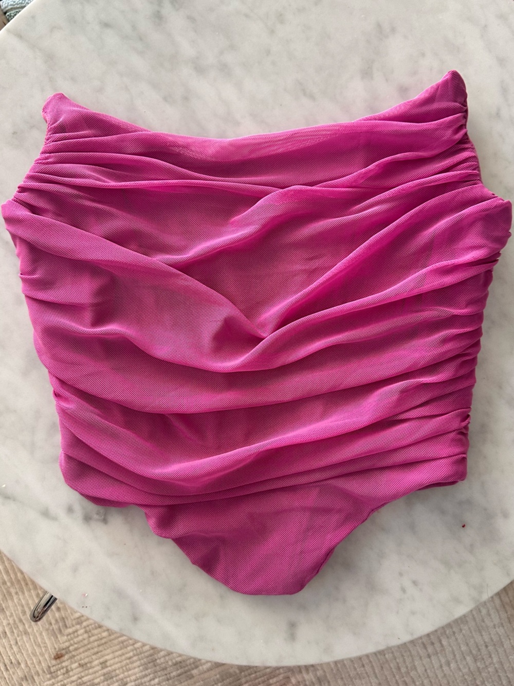 Bright Magenta ruched corset top